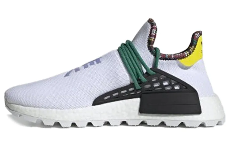 Adidas Originals Pharrell Hu Lifestyle Unisex Sneakers, White/Black/Green