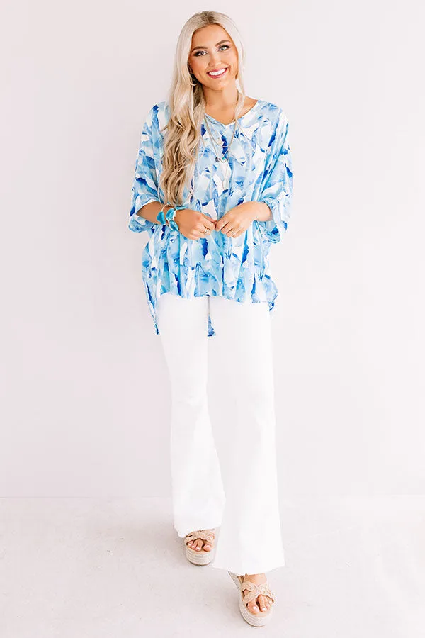 At The After Party Tunic In Sky Blue