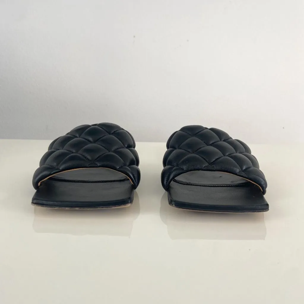 Bottega Veneta quilted slides, 37.5
