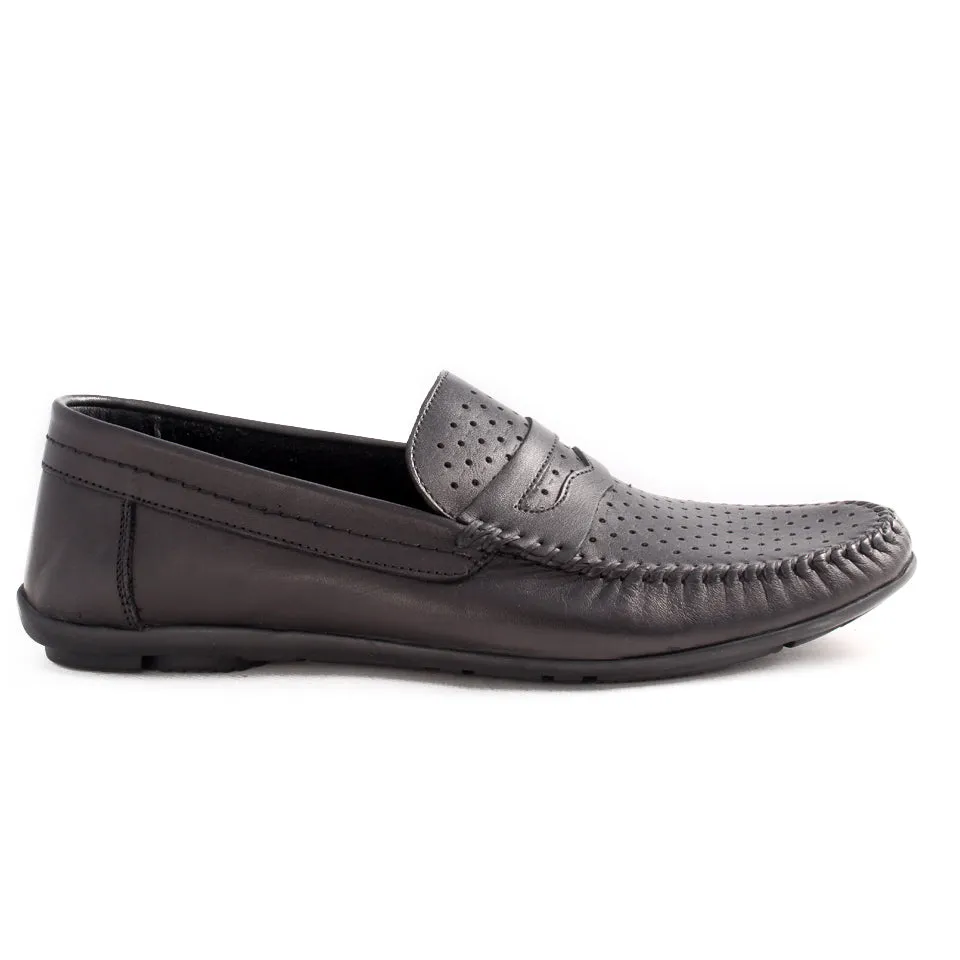 casual topsider shoes / black / made in Turkey-7793