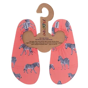 Grevy Orange Zebra Kids Slipfree Shoes