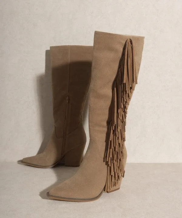 Hailey Going West Knee High Fringe Boots