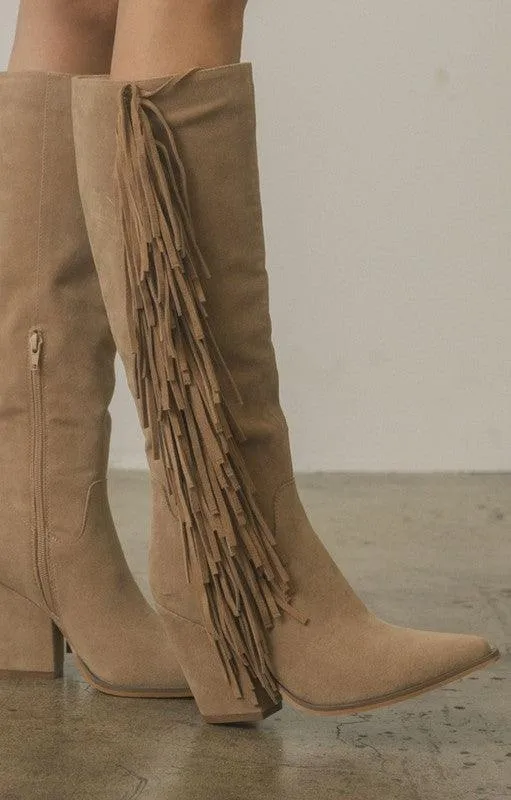 Hailey Going West Knee High Fringe Boots