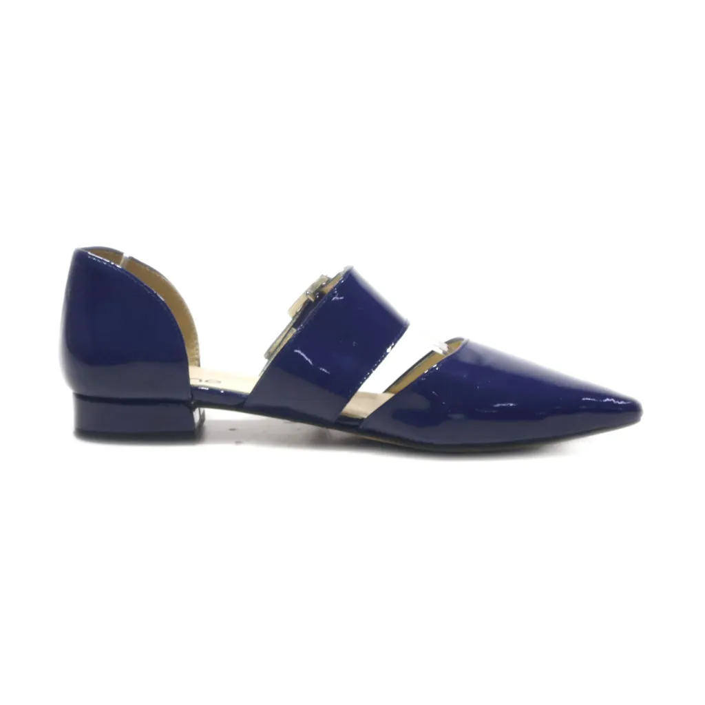 Heine Flat Shoes Leather Blue Colour For Women