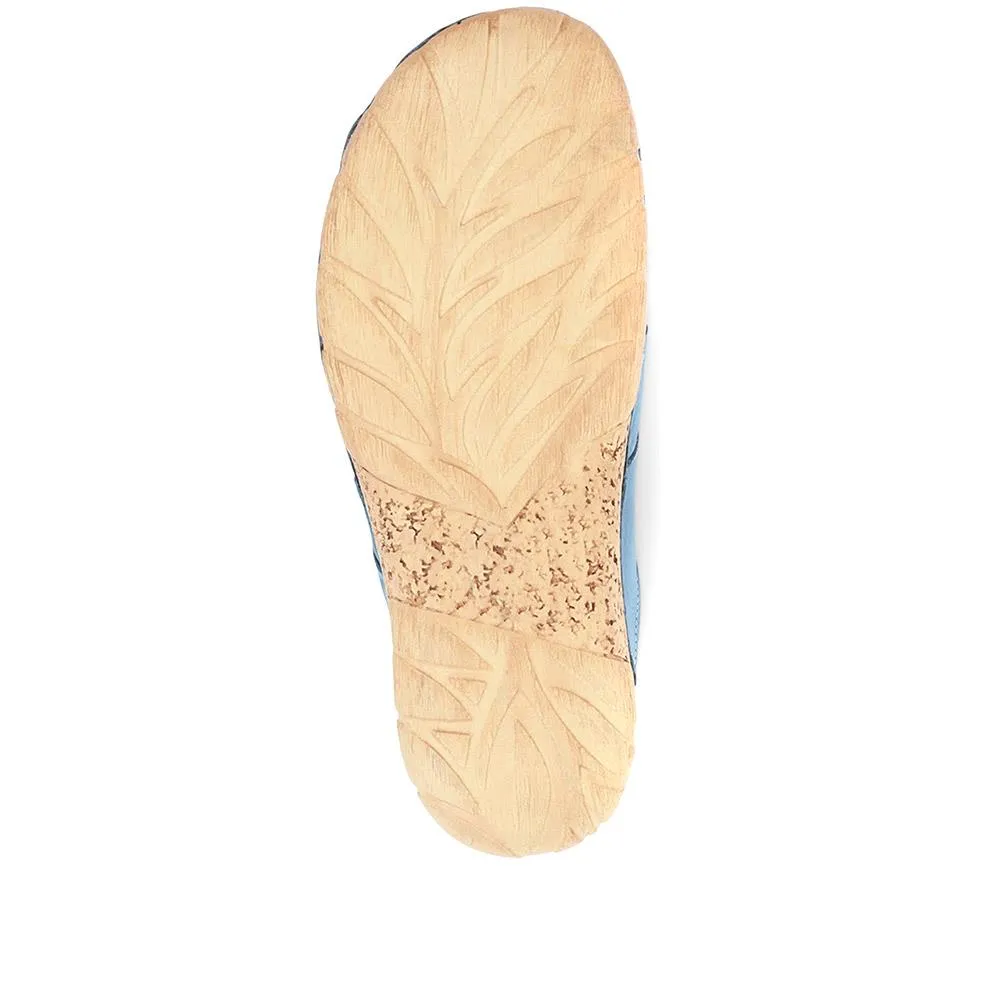 Leather Wedge Heel Clogs - KARY33003 / 319 618