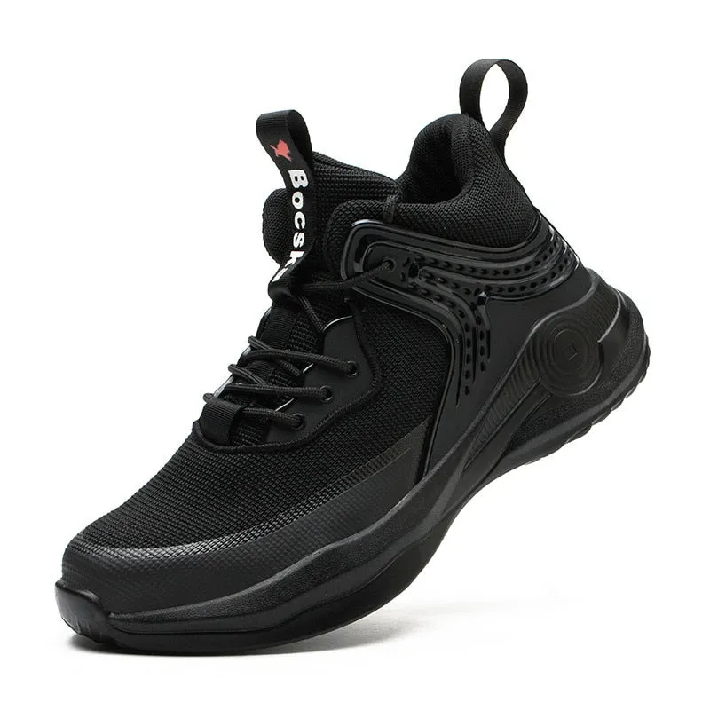 Luminous Indestructible Work Shoes Men And Women Steel Toe Air Safety Boots Puncture-Proof Work Sneakers Breathable Shoes