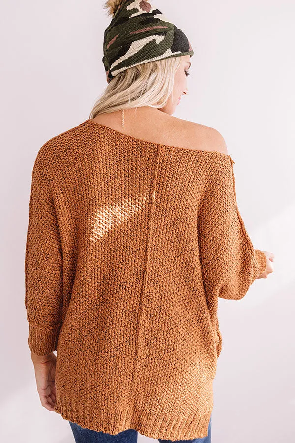 Meet Me In The Vineyard Sweater In Rust