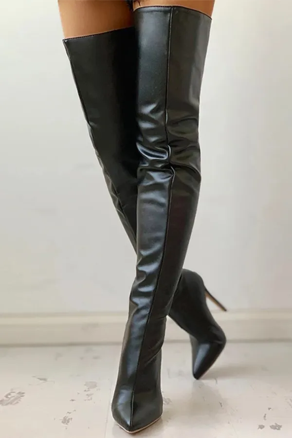Purpdrank - Black Street Patchwork Zipper Closed Leather Shoes
