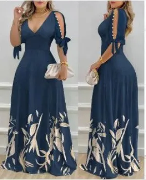 Summer Casual Cold Shoulder Half Sleeve