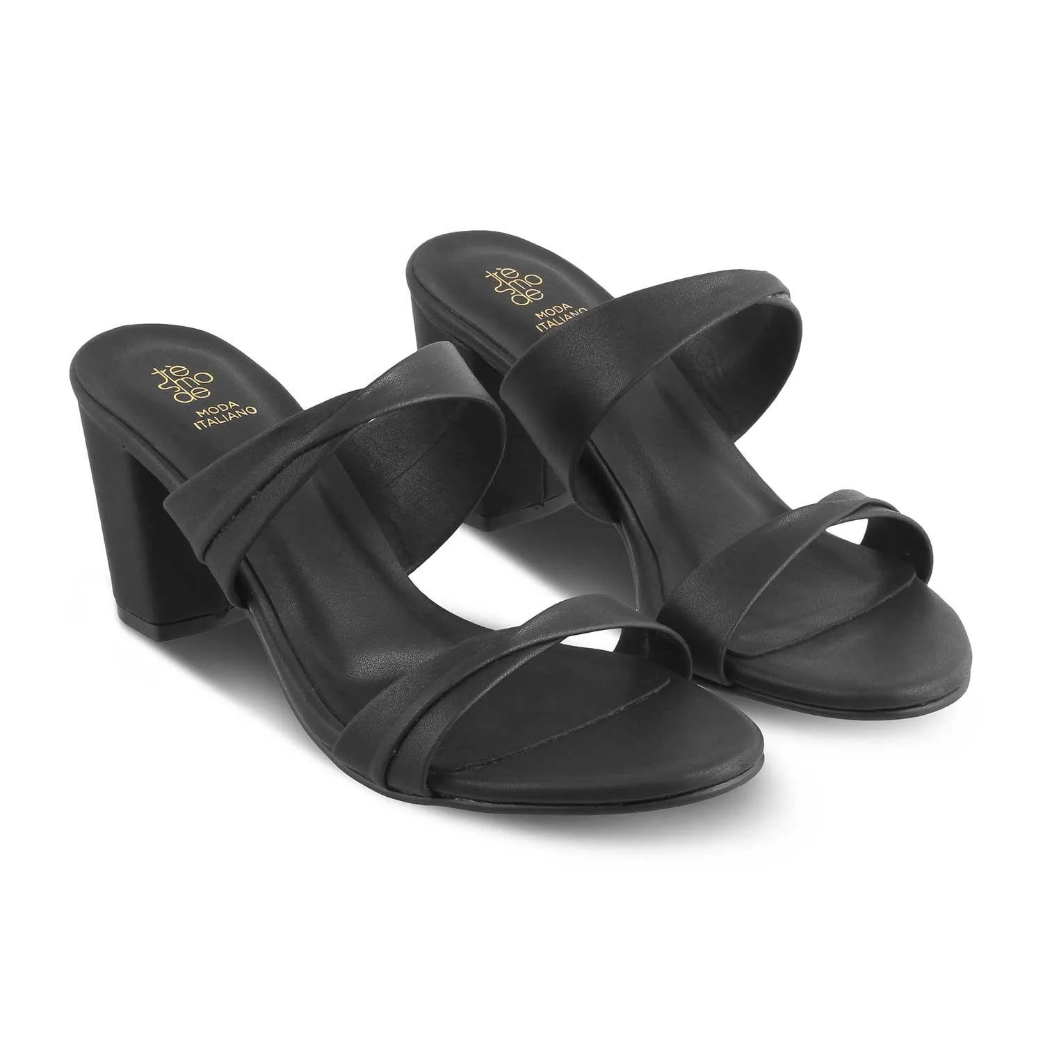 The Sofia Black Women's Casual Block Heel Sandals Tresmode