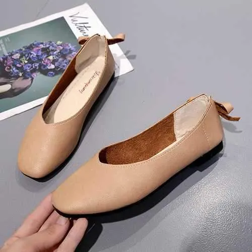 Women Shoes Bowknot Soft Casual Flats