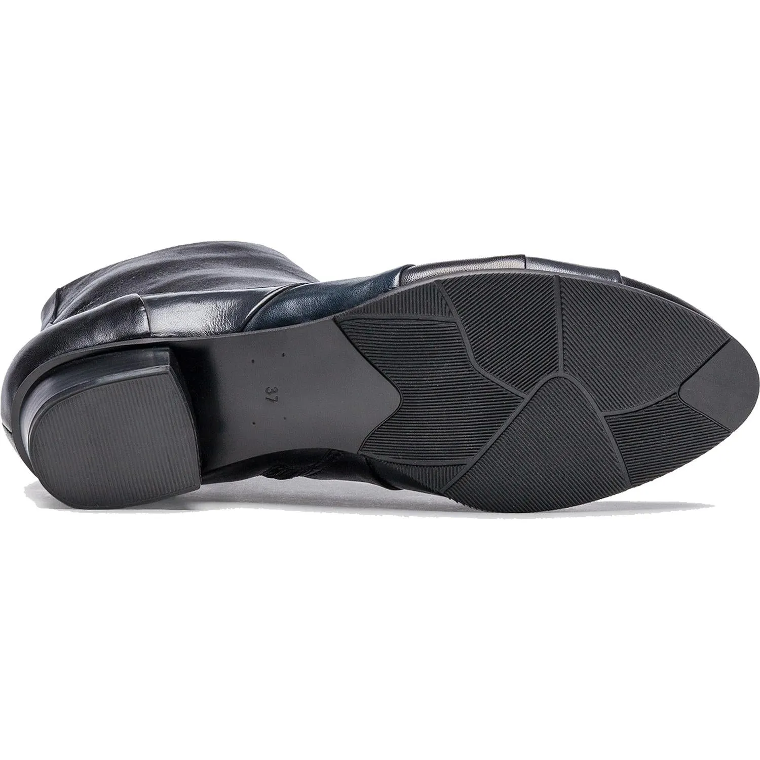 Women's Regarde Le Ciel Stefany-172 Black/Navy/Piombo Leather